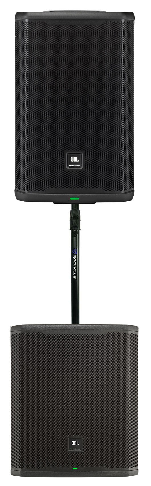 JBL PRX908 8" 1000w Powered DJ PA Speaker+18" Subwoofers+Air Assist Pole Mount
