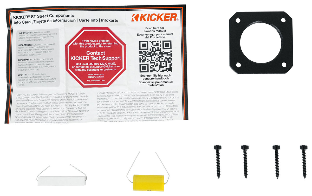 Kicker ST4TW 1.5" Pro Audio Dual Mount Bullet Tweeter Single 4-ohm 49ST4TW