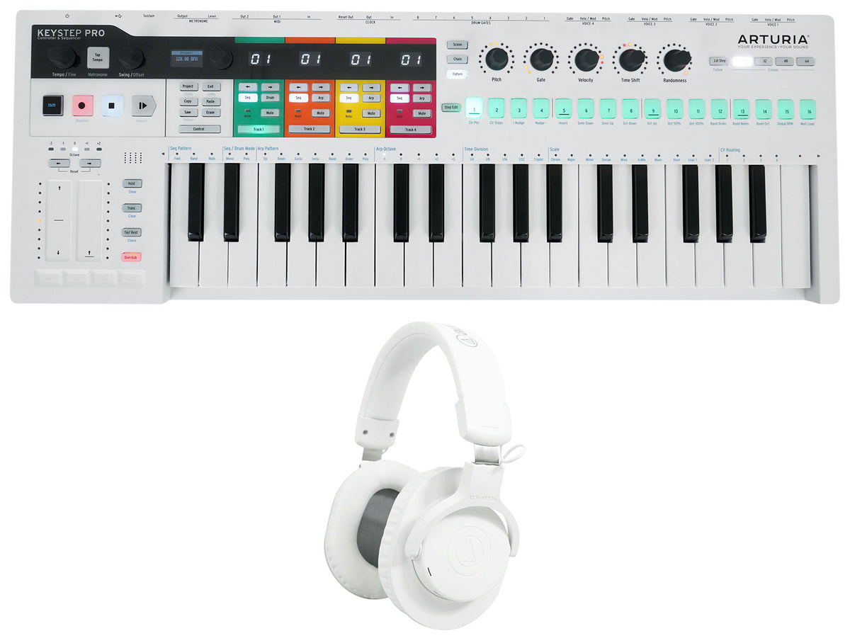 Keystep Pro 37-Key USB Keyboard Controller+Audio Technica Headphones
