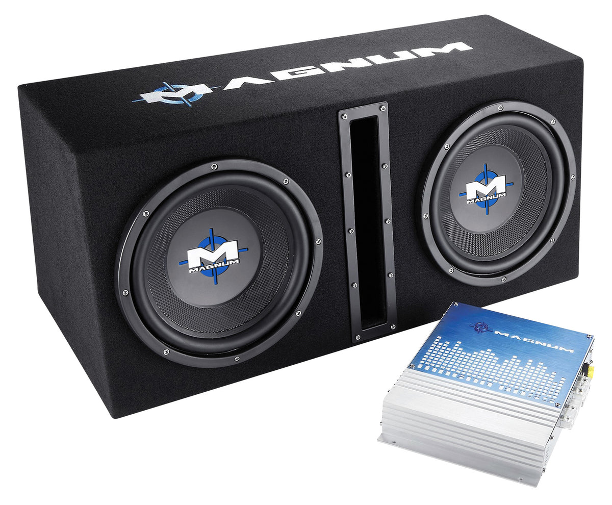 MTX Magnum MB210SP 800w Dual 10” Subwoofers+Vented Sub Box+Amp+Bluetooth Speaker