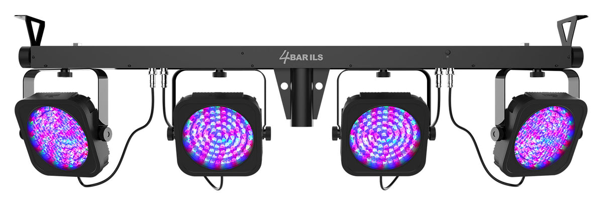Chauvet DJ 4BAR ILS Wash Lighting System w/(4) Par Lights+Tripod+Footswitch+Bag