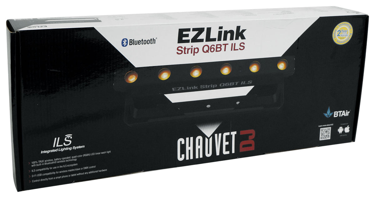 Chauvet DJ EZLink Strip Q6BT ILS RGBA Rechargeable Wash Strip Light w/Bluetooth