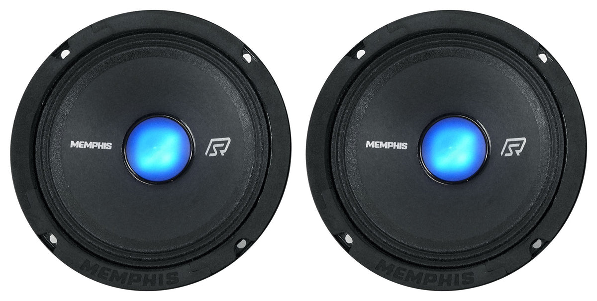 Pair Memphis Audio SRXP62CV2 SRX Pro 6.5" 250w Component Car Speakers w/ LED