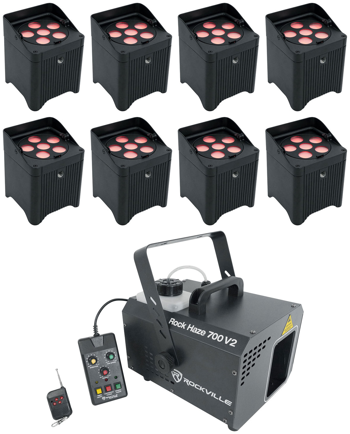 AS-Freedom Par T6 8-Pack + ROCKHAZE 700 V2