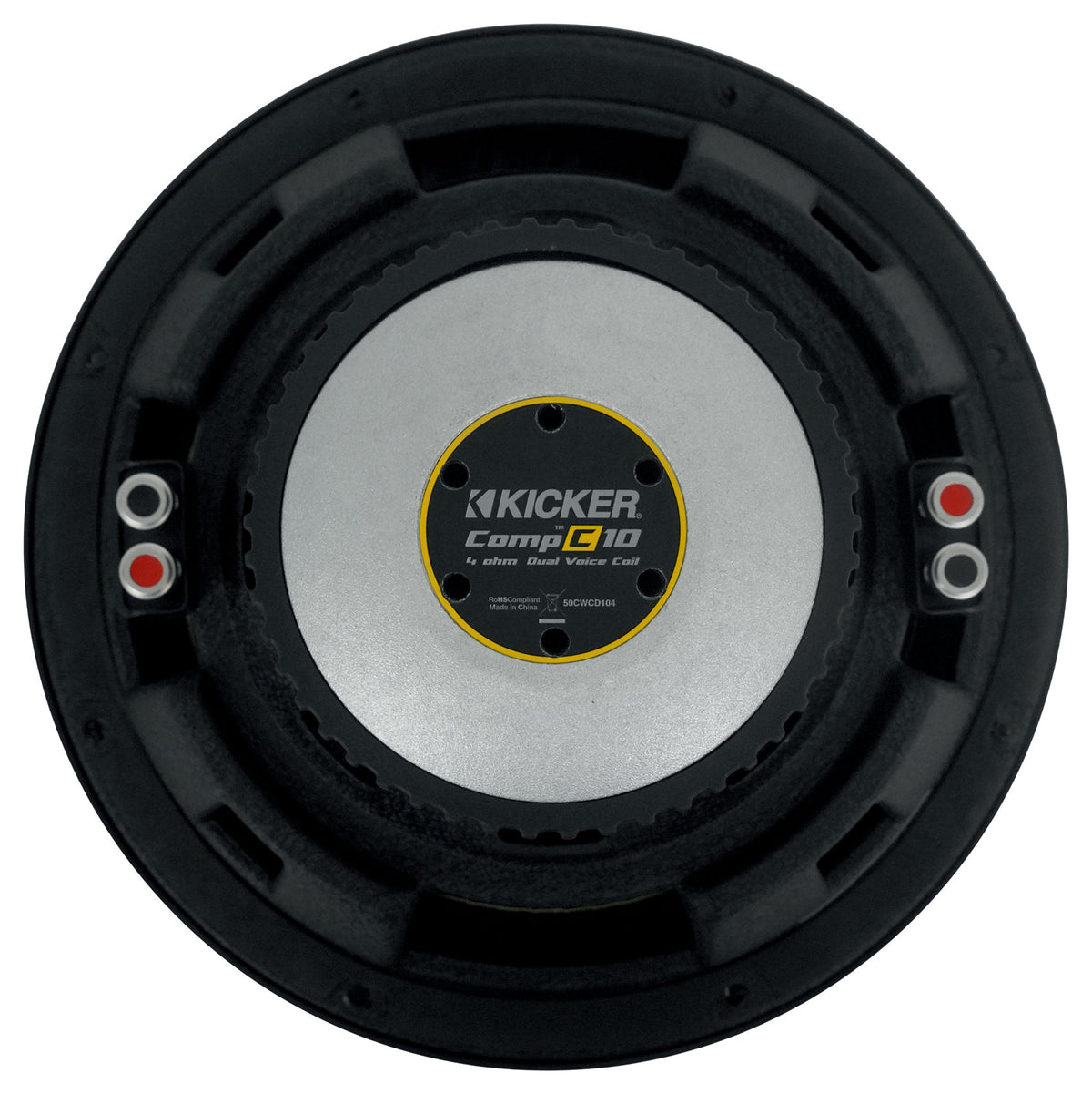 Kicker 50CWCD104 CompC 10" Subwoofer DVC 4 ohm Car Stereo Sub CWCD104