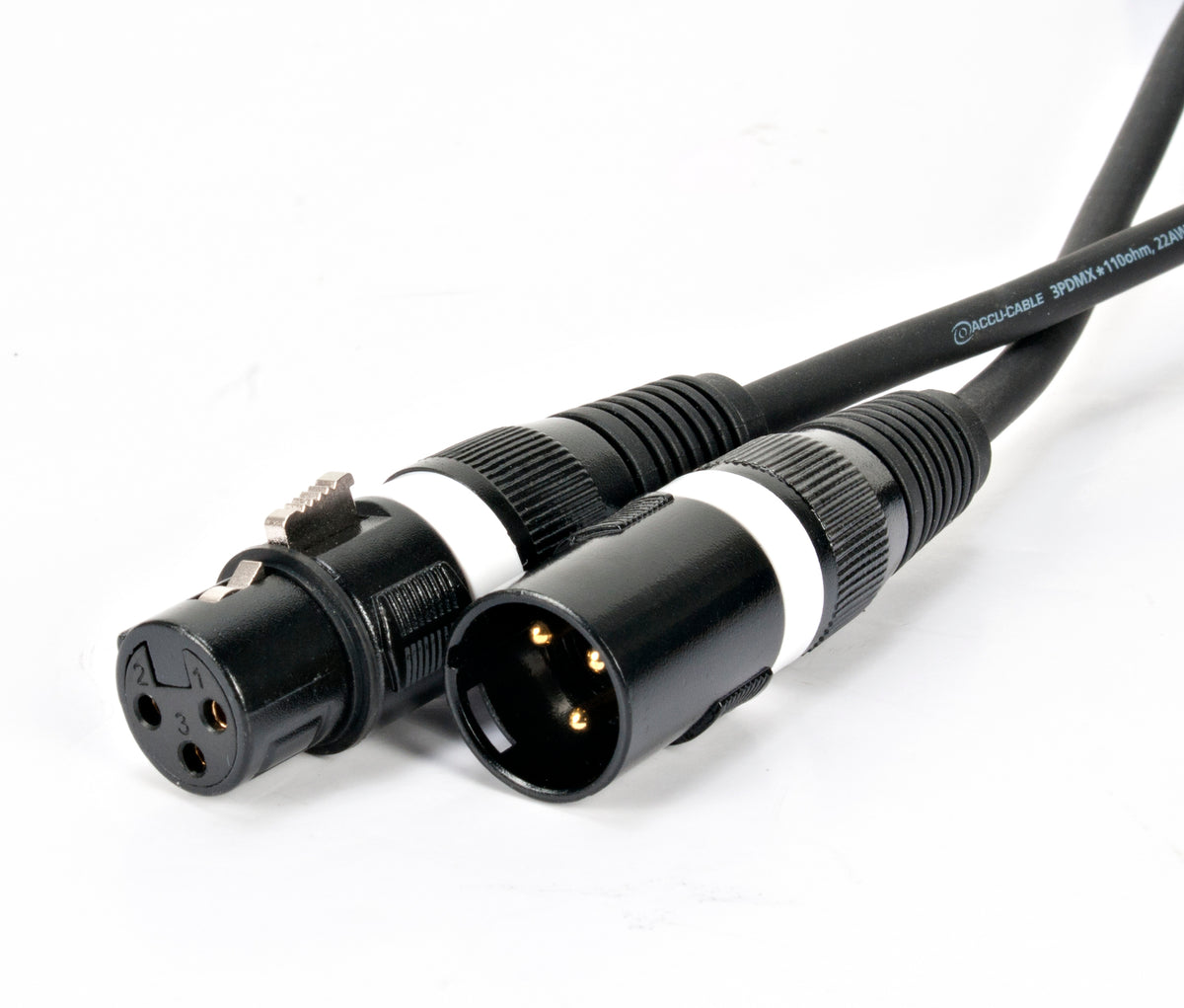 Accu Cable AC3PDMX50 50 Foot 3-Pin Male To 3-Pin Female DMX Lighting Cable ADJ