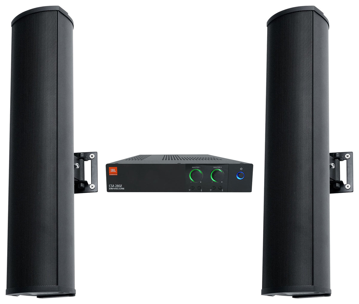 JBL CSA 280Z Commercial Amplifier+(2) Column Line Array 70V Commercial Speakers