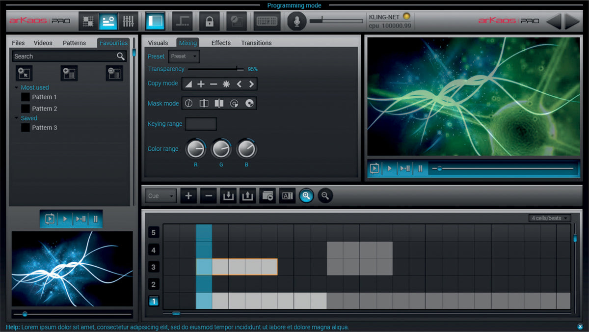 American DJ ADJ LED MASTER Media VJ Software For Kling-Net Lighting Fixtures