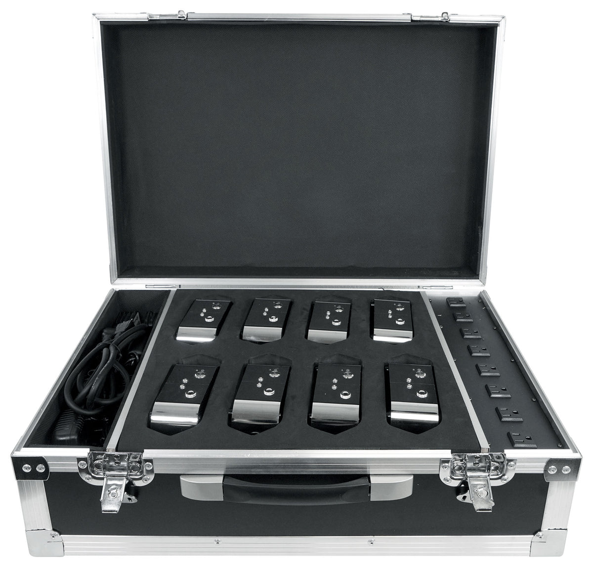 Rockville MINI RF3 CHARGE PACKAGE (8) Battery DJ PAR Up Wash Lights+Case+Remotes