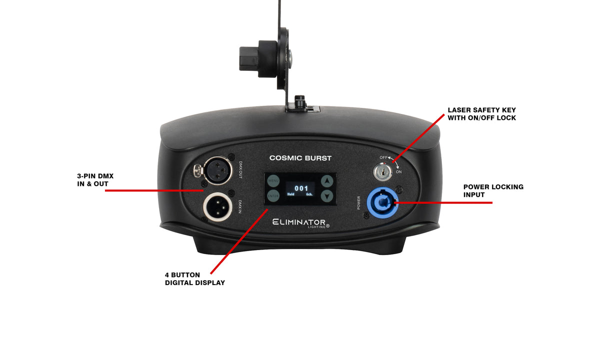 American DJ Eliminator Cosmic Burst DMX Laser Multi-Beam Moonflower Effect Light