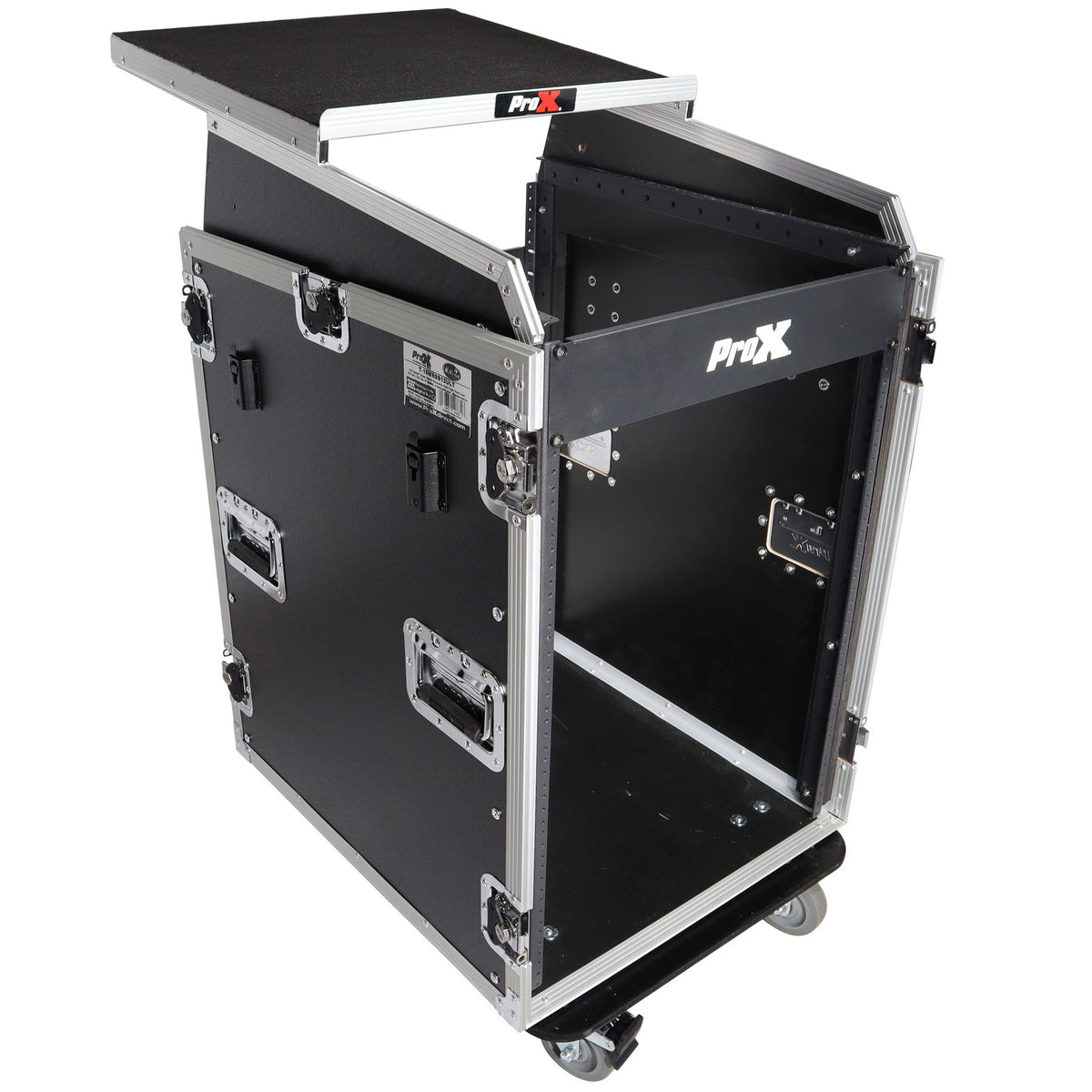 ProX T-16MRSS13ULT Road Case For 13U Top 16U Front 19" Rackmount+Two Side Tables