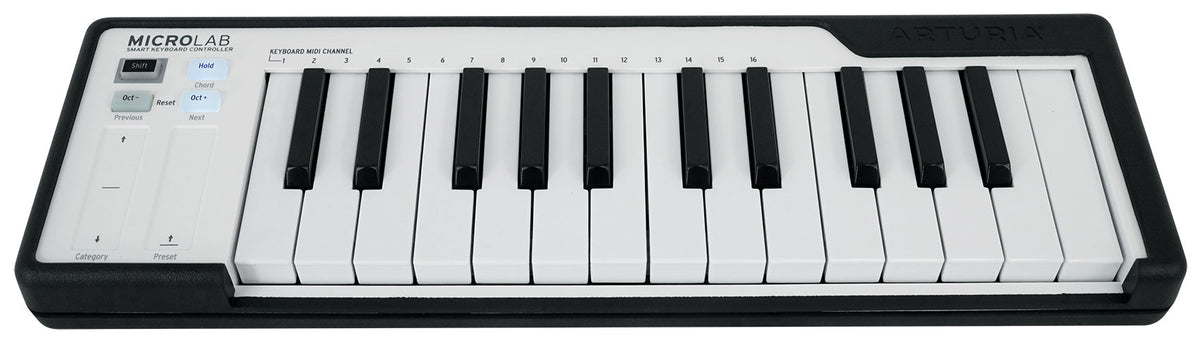 Arturia MicroLab Black Music Production USB MIDI 25-Key Keyboard Controller