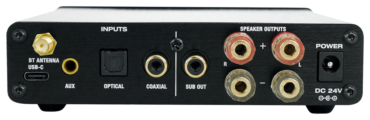 Rockville BLUDAC2B DAC/Bluetooth Amplifier Home Receiver USB/Optical/Sub Out