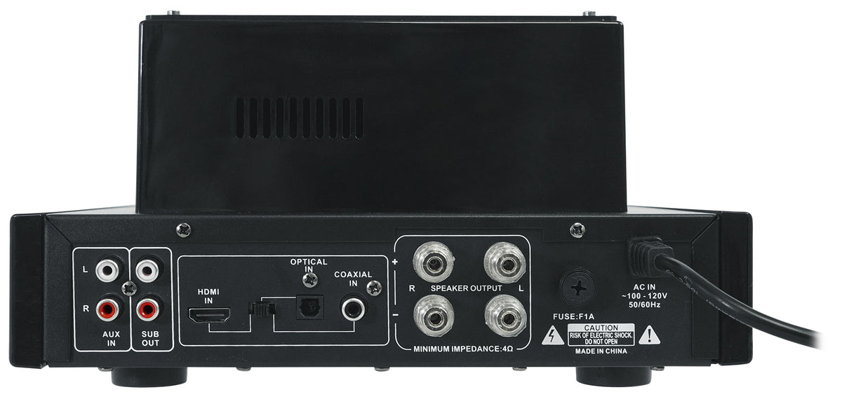 Rockville BluTube LED 70w Bluetooth Tube Amplifier/Home Stereo Receiver in Black