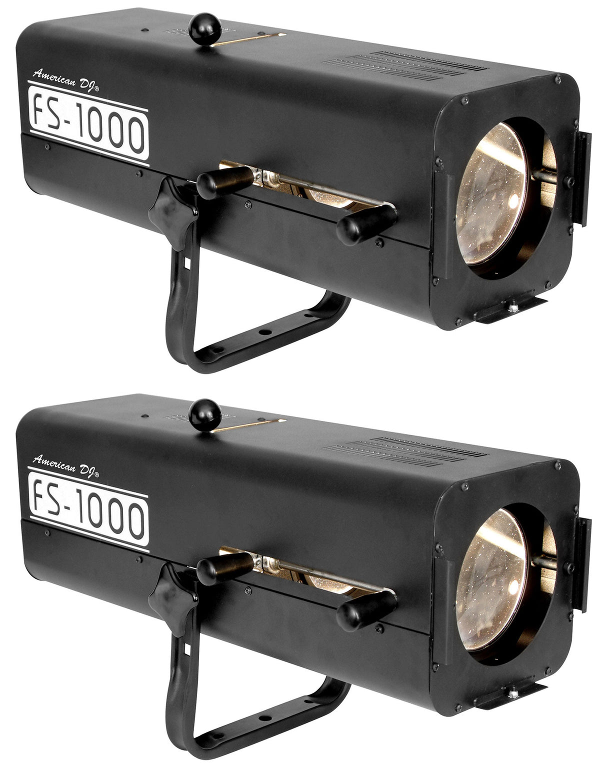 (2) FS-1000 Followspot Lights w/ 575W Halogen Lamp+Hanging Bracket