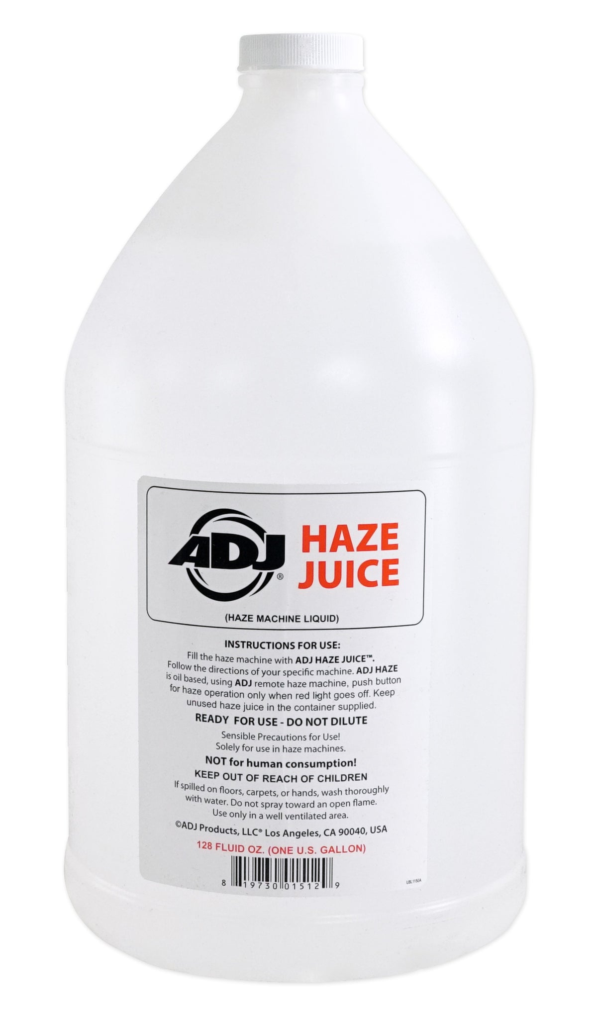 ADJ Haze Fluid Juice Liquid Gallon+Backpack