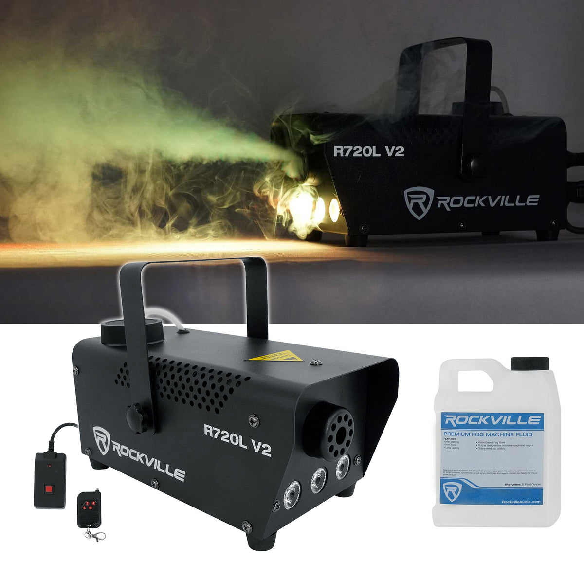 ElectraPix Bar 16 Wireless DMX RGBAL+UV Light Bar+Controller+Fogger
