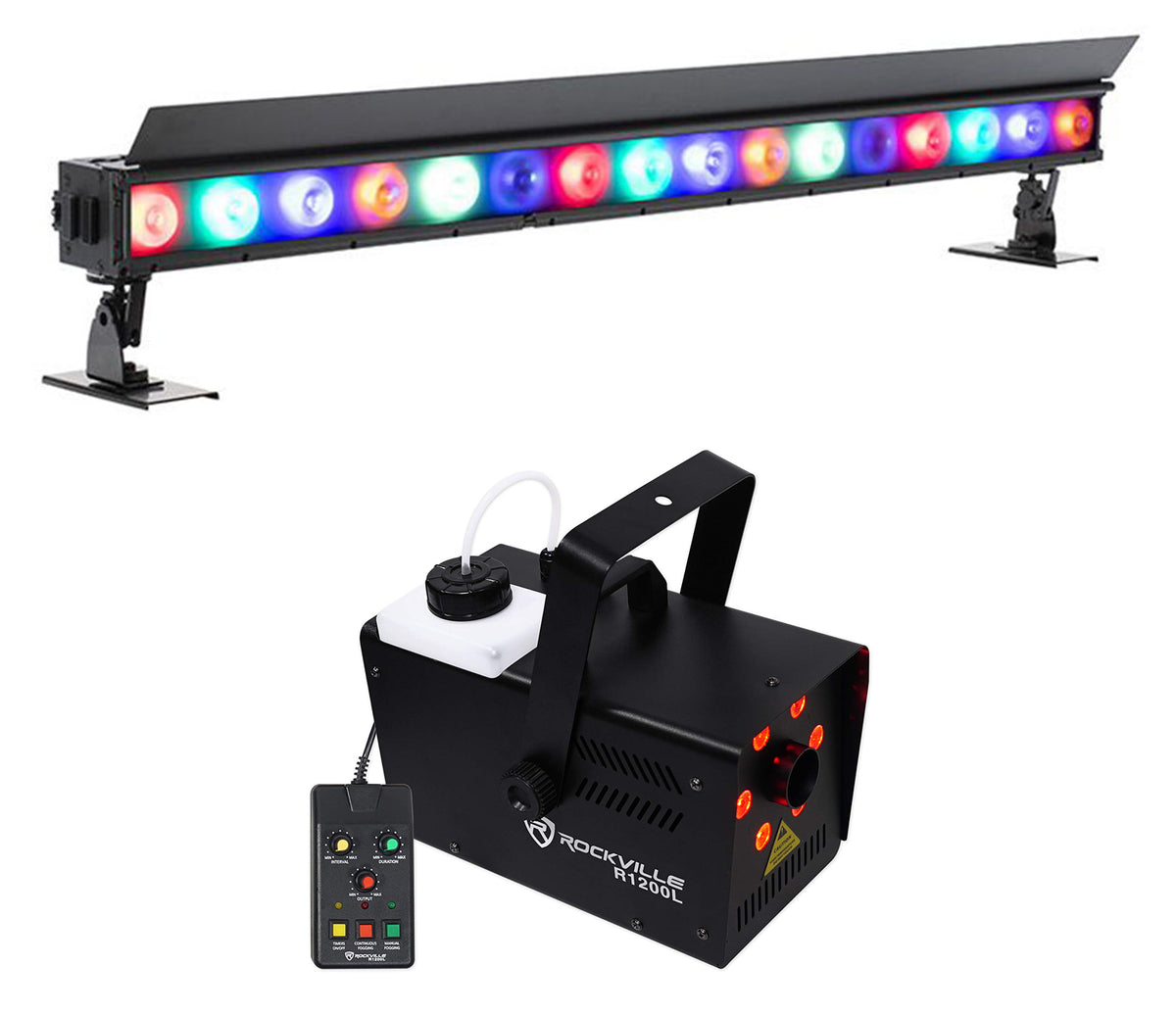 ElectraPix Bar 16 Wireless DMX RGBAL+UV IP65 Wash Light Bar+Fogger