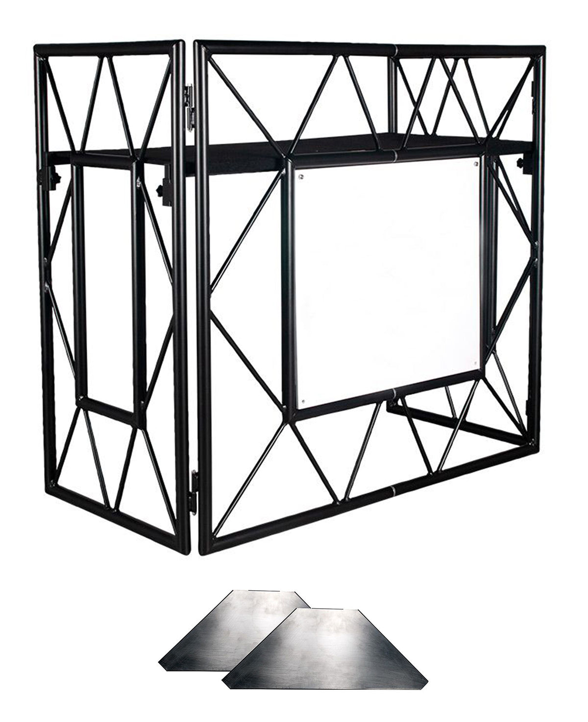 Pro Event TBL 2 MB Table + Aluminum Shelf Pair