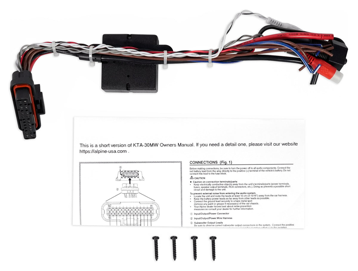KTA-30MW 600 Watt Mono Amplifier+Amp Kit For RZR/ATV/UTV/Cart