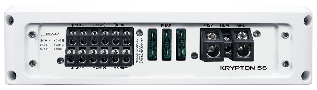 KRYPTON S6 Marine 6-Channel Amplifier + Kicker 4-Zone Level Control