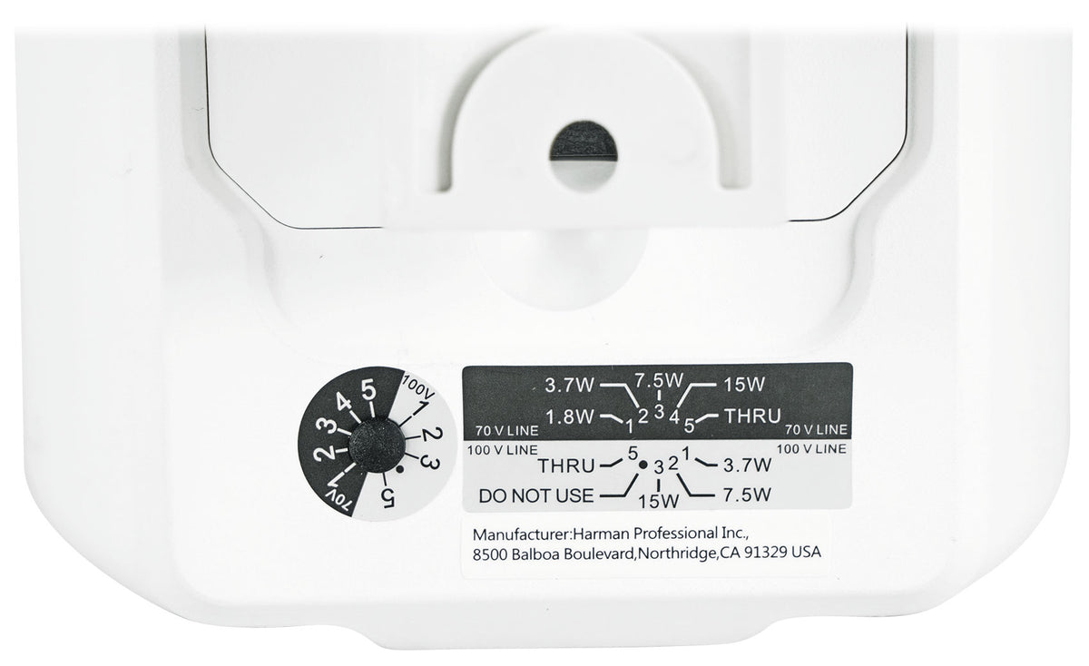 2 Control 23-1-WH 3" Indoor/Outdoor 70V Commercial White Wall Mount Speakers