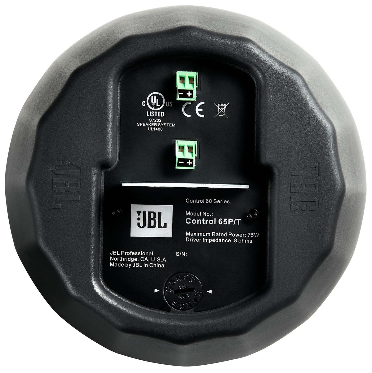 (2) Control 65 P/T 5.25" 60W Black Pendant Speakers For Restaurant/Bar/Cafe