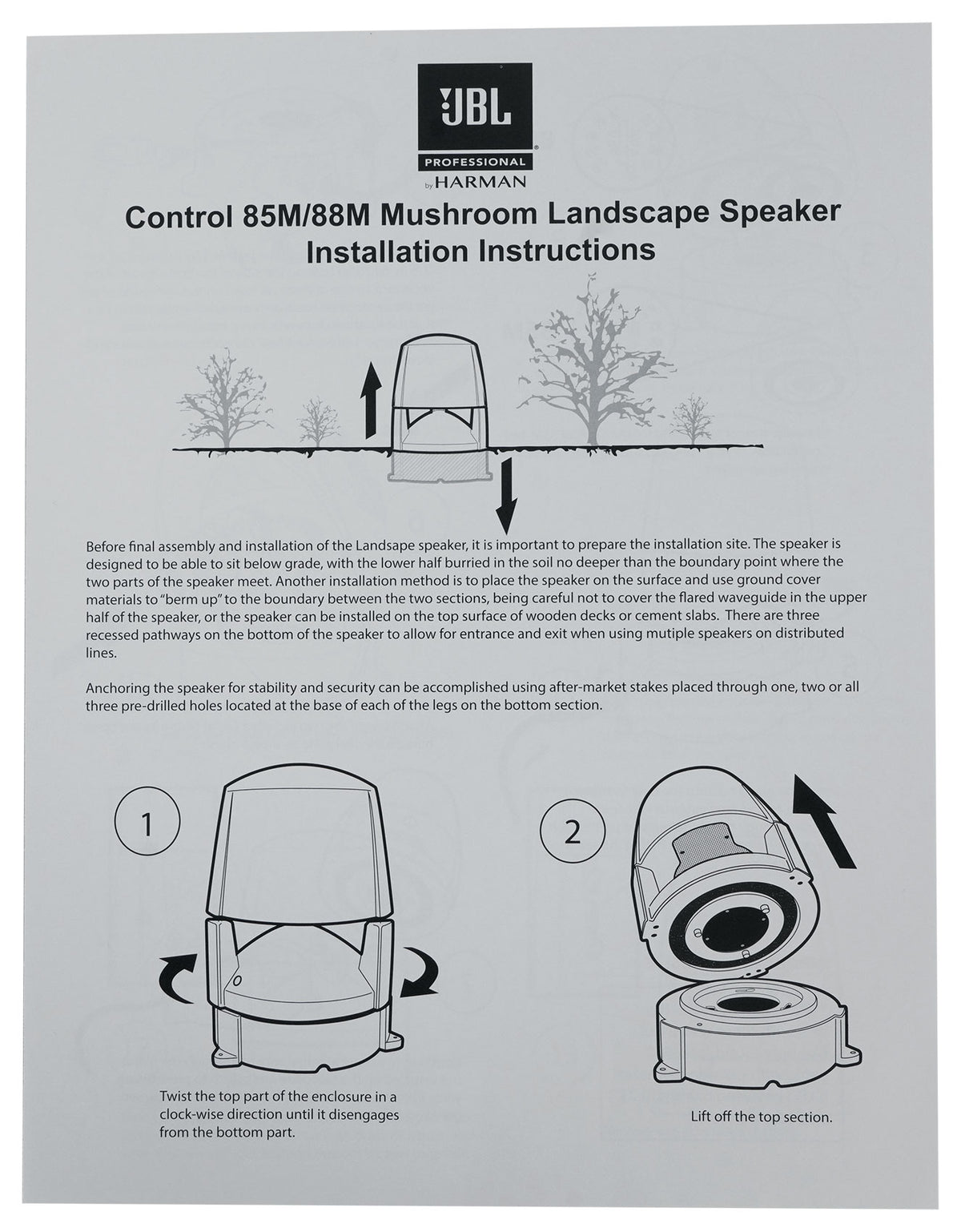 Control 88M 8" Outdoor In-Ground Landscape Speaker