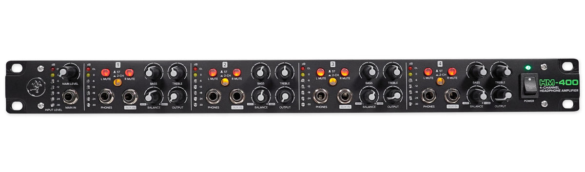 HM-400 Pro Rackmount 4-Channel Headphone Amplifier w/12 Headphone outputs
