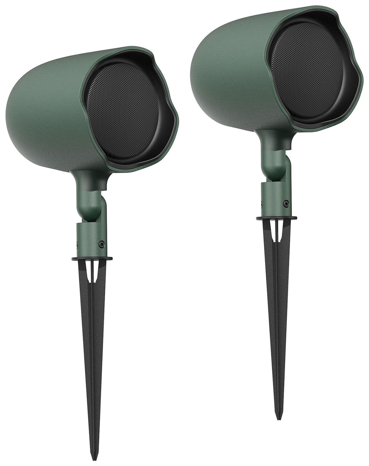 Pair GSF3-GN 3" Landscape Ground Stake Or Wall Mount 70V Commercial Speaker