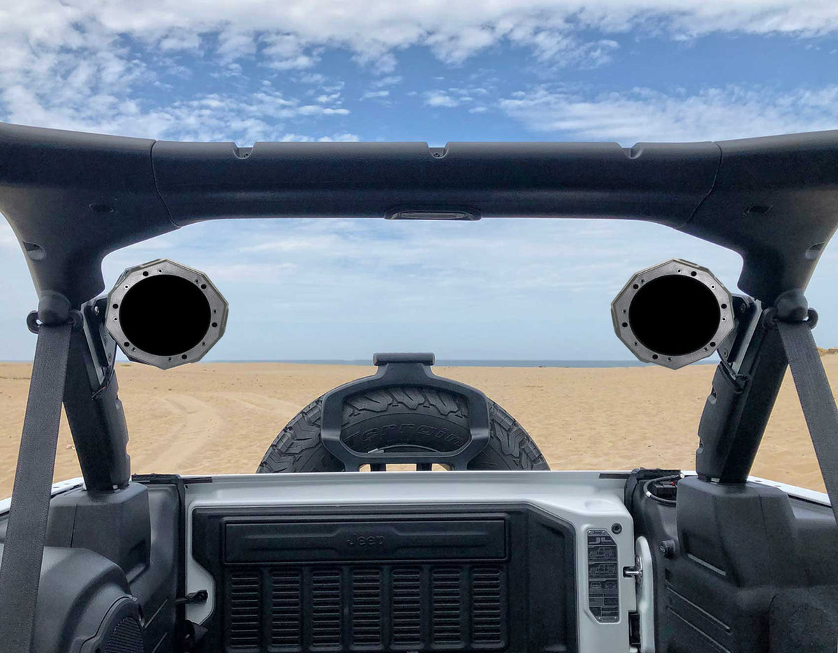 6.5" Swivel Roll Bar Speaker Pods for 2017+ Jeep Wrangler JL 4 Door
