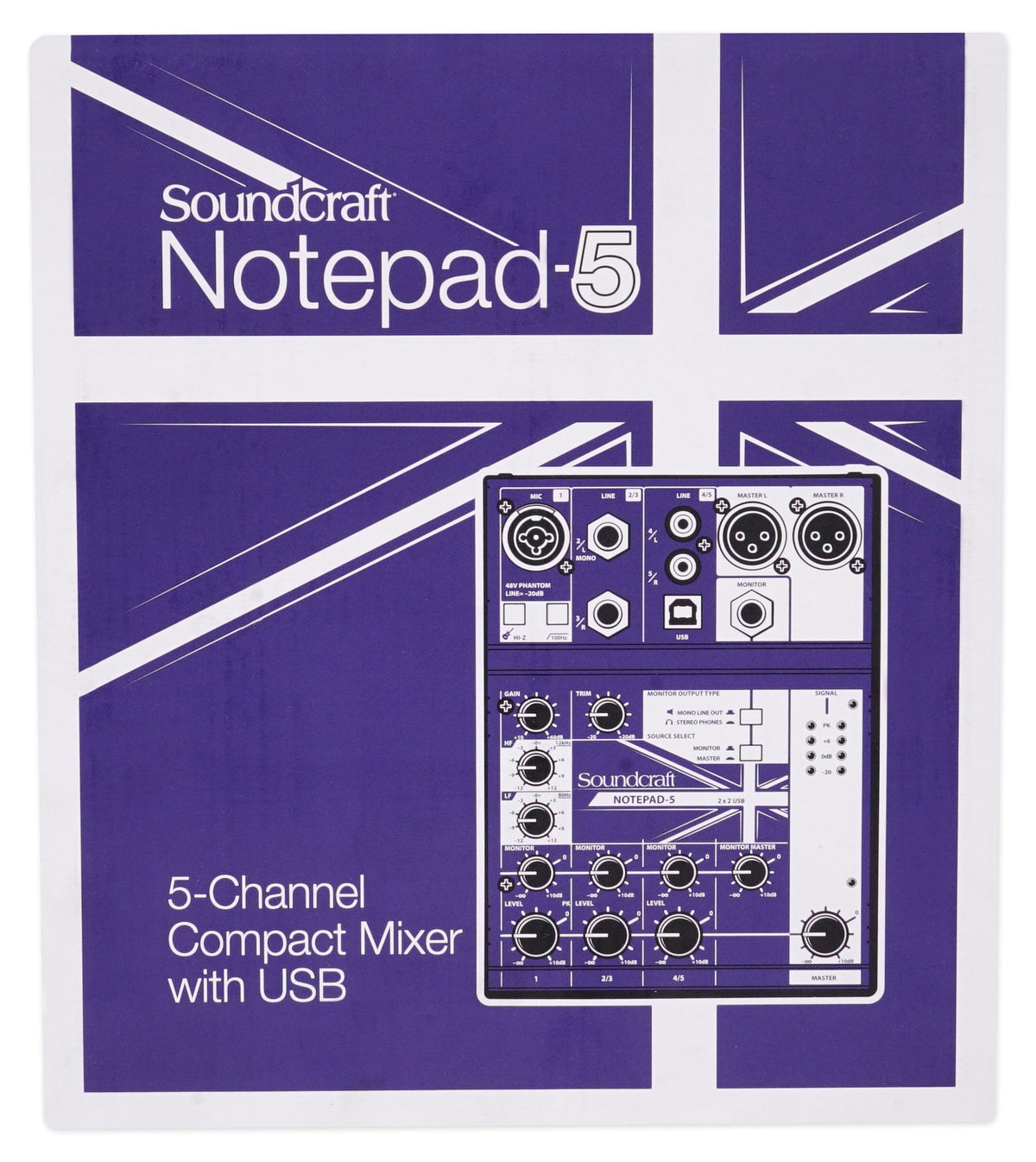 Notepad-5 Channel Podcast Mixer Podcasting Interface With USB