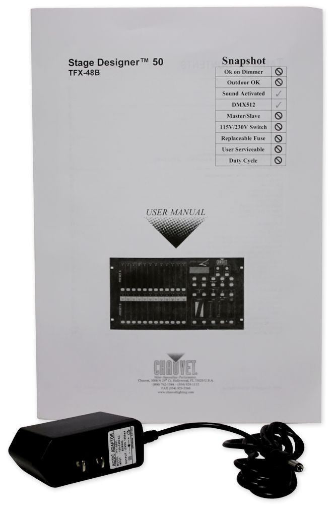 STAGE DESIGNER 50 48 Channel DMX-512 Dimmer Controller