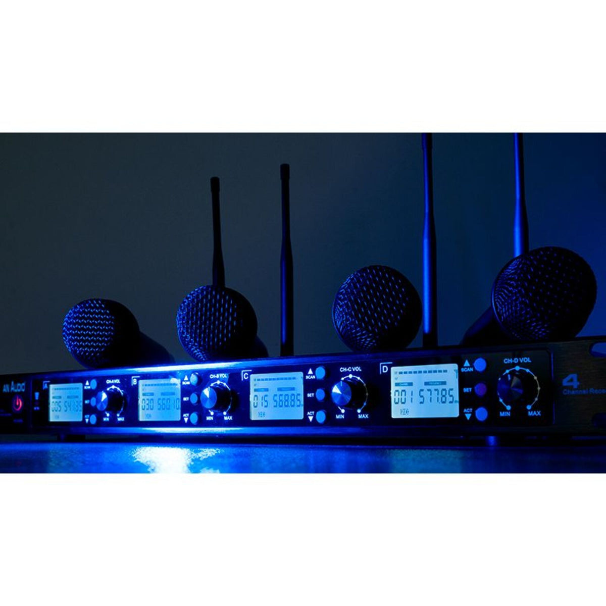 WM-419 4-Channel UHF Wireless Handheld Microphone System