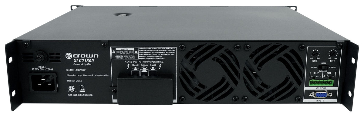 Crown XLC 21300 2-Channel Cinema Power Amplifier