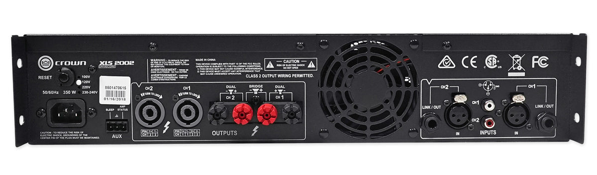 XLS2002 2100W DJ/PA Power Amplifier with DSP