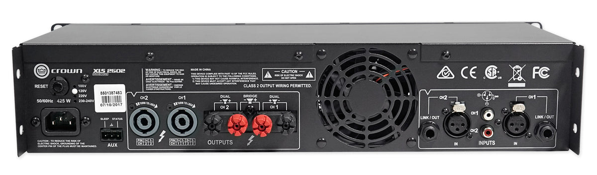 XLS2502 2400W DJ/PA Power Amplifier with DSP