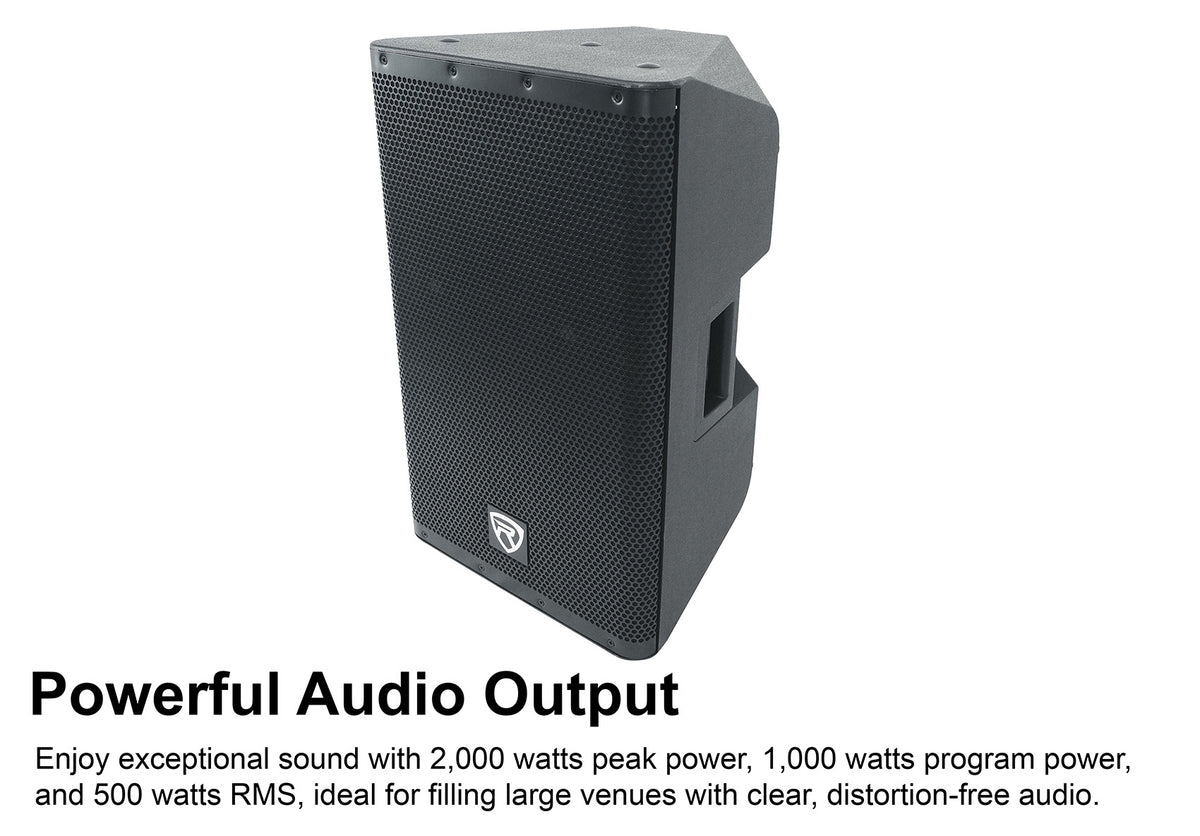 Rockville DX12 12" Class D 2000w PRO Powered Active DJ PA Speaker 500w RMS! Loud