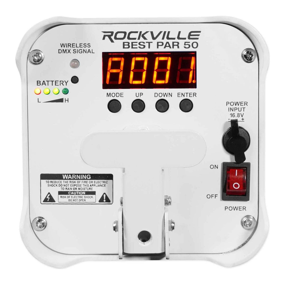 (12) BEST PAR 50 White Battery Wash Lights+ROCKFORCE W2 Controller