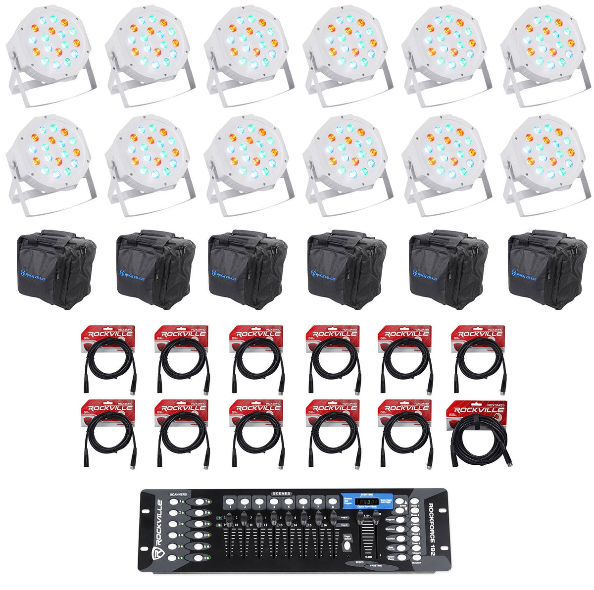 RockPAR50 White 12-Pack + ROCKFORCE 192 PACK