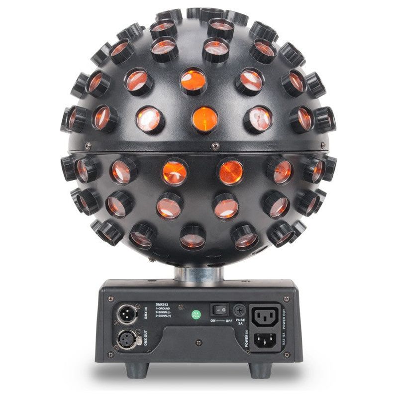 (2) Starburst LED Sphere Beam Effect Lights + ROCKFORCE 384 DMX Controller + Cables