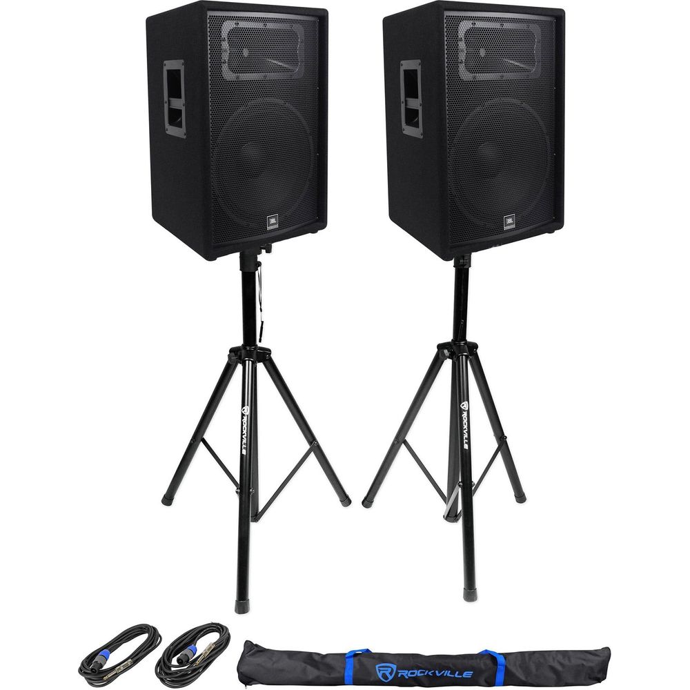 JRX215 Pair with Tripod Stands and Cables
