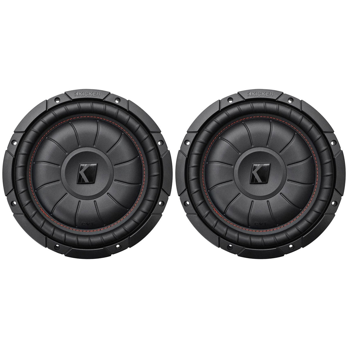 (2) 43CVT102 10" Shallow-Mount Car Subwoofers