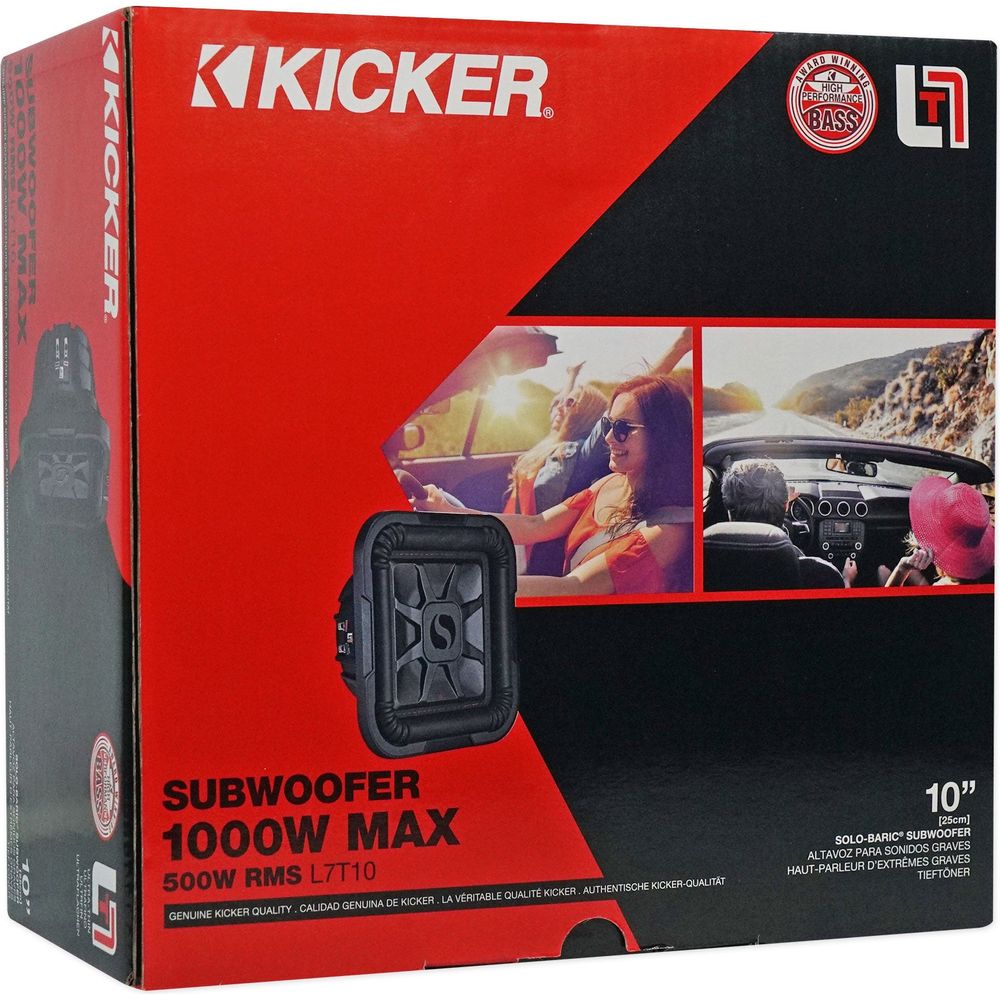 (2) 46L7T104 10" 1000w L7T Subwoofers Solo-Baric Subs+Amplifier+Amp Kit