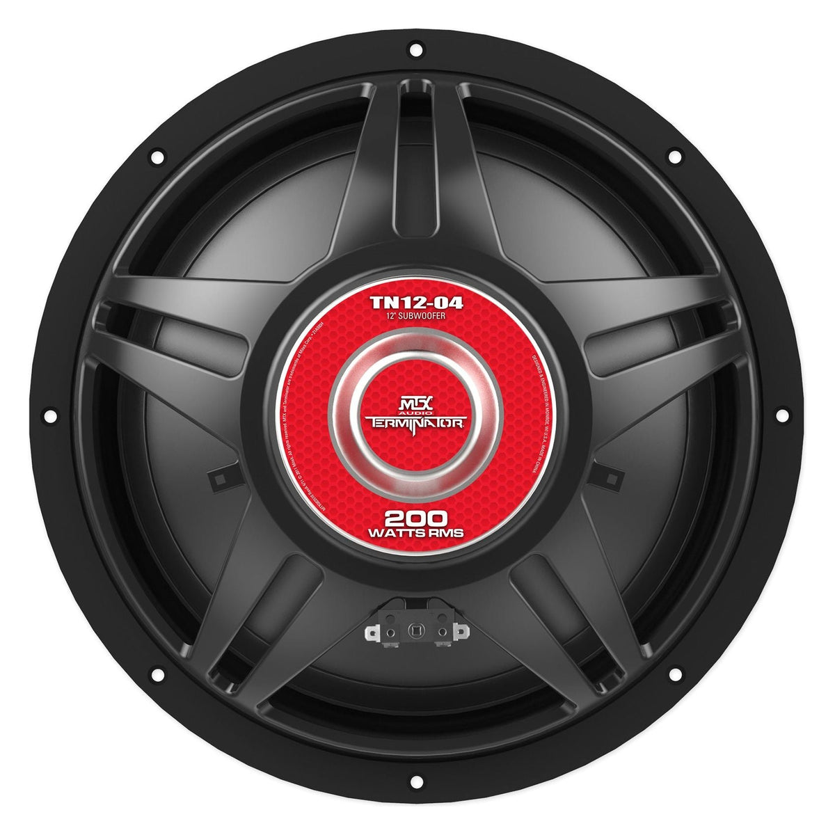 (2) MTX Terminator TN12-04 12” 800w Subwoofers+Sealed Box+Mono Amplifier+Amp Kit