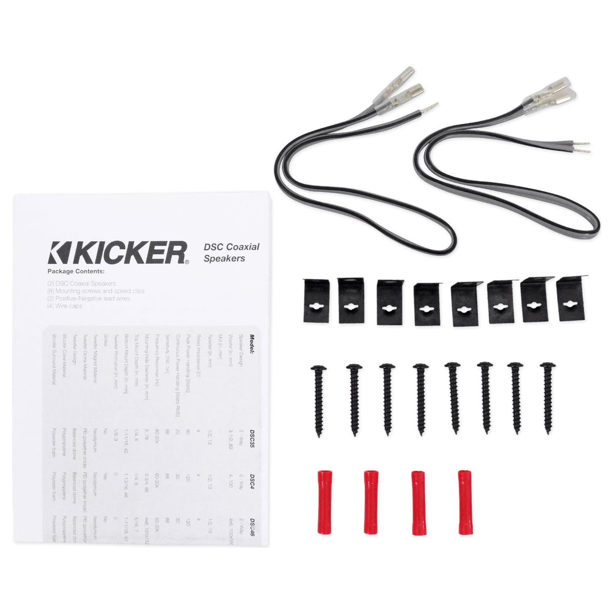 6x8" Speaker, 4-Channel Amplifier & Wiring Kit Bundle