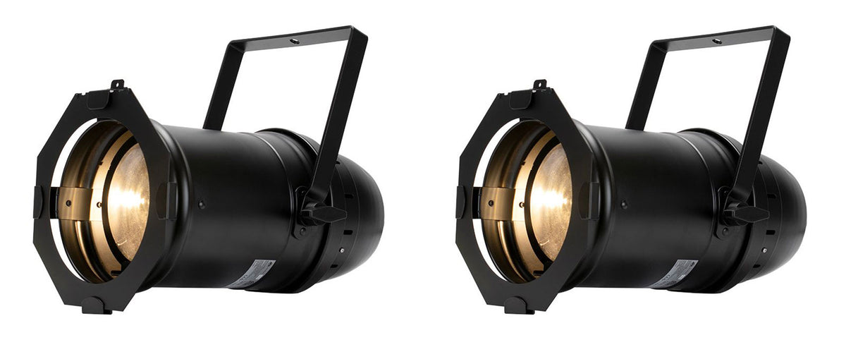 (2) Par Z100 3K2 100W Warm White COB LED DMX Par Can Stage Lights