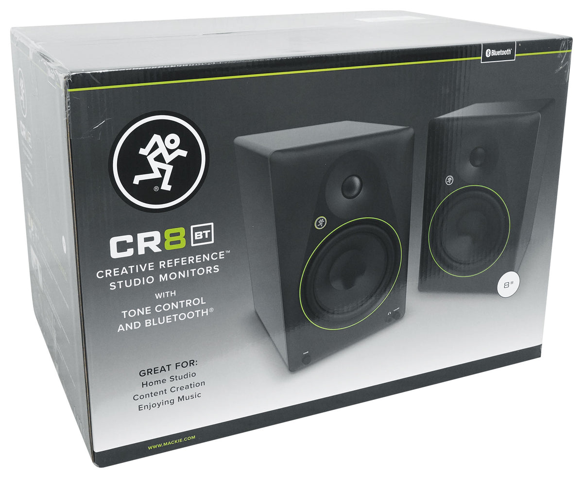 Mackie CR8BT 8" Powered Studio Monitors Speakers w/ Tone Control/Bluetooth