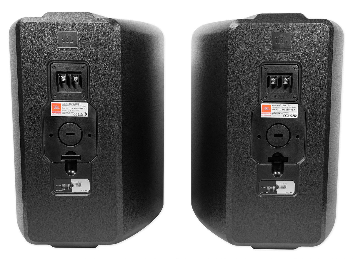 (16) JBL Control 28-1 8" 60w 70v Commercial Indoor/Outdoor Speakers+Amplifier