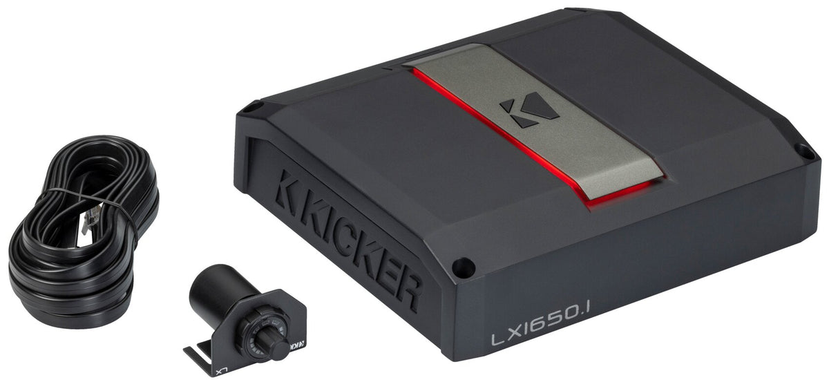Kicker 51LX16501 1650w Mono Car Amplifier w/Smart Bass Class D Sub Amp LX1650.1